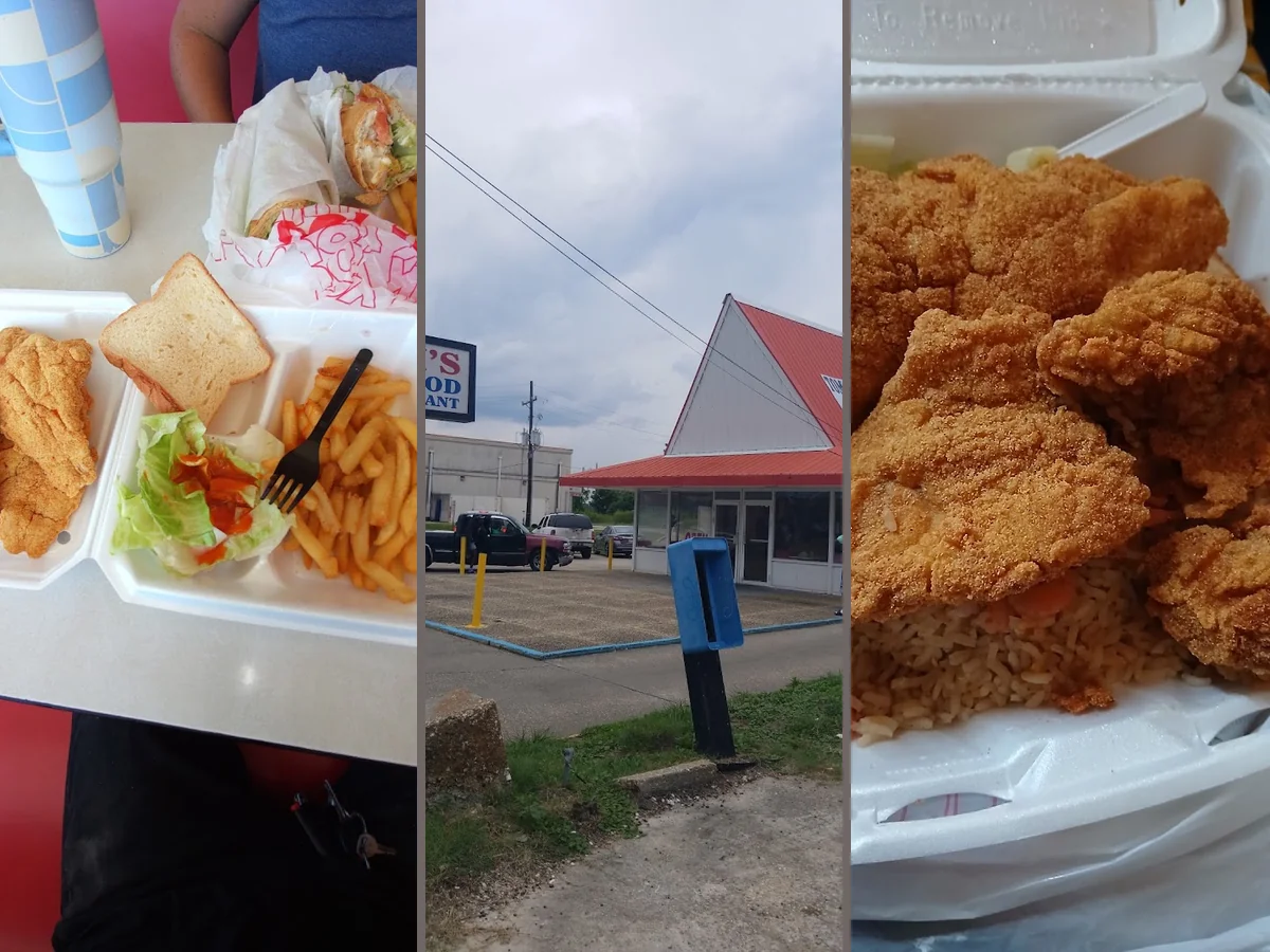 Hot fried seafood and rice dishes.