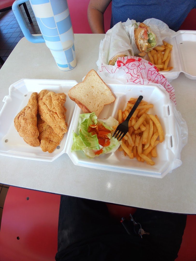Takeaway containers ready near the counter.